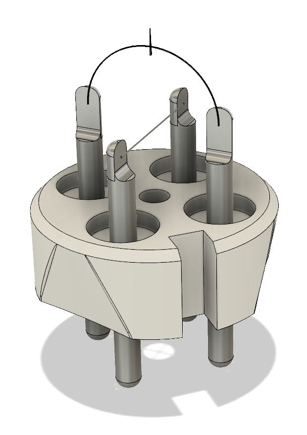 A scale model of the trouble component.